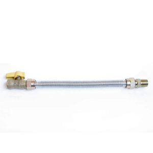FLEX-CG3 Series Un-Coated Stainless Steel Connector w/ Valve